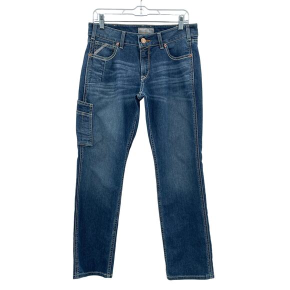Ariat Women’s Rebar Jeans Mid-Rise Straight, Tag Sz 30 Short, (32" x 29" Actual) - Picture 1 of 11